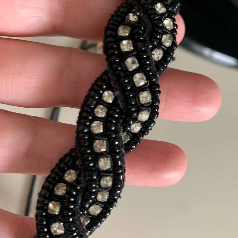 Anthropology black jewel headband